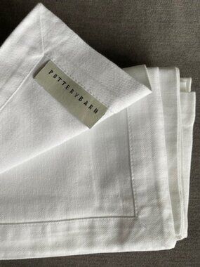 White cotton napkins from Pottery Barn (set of 16)